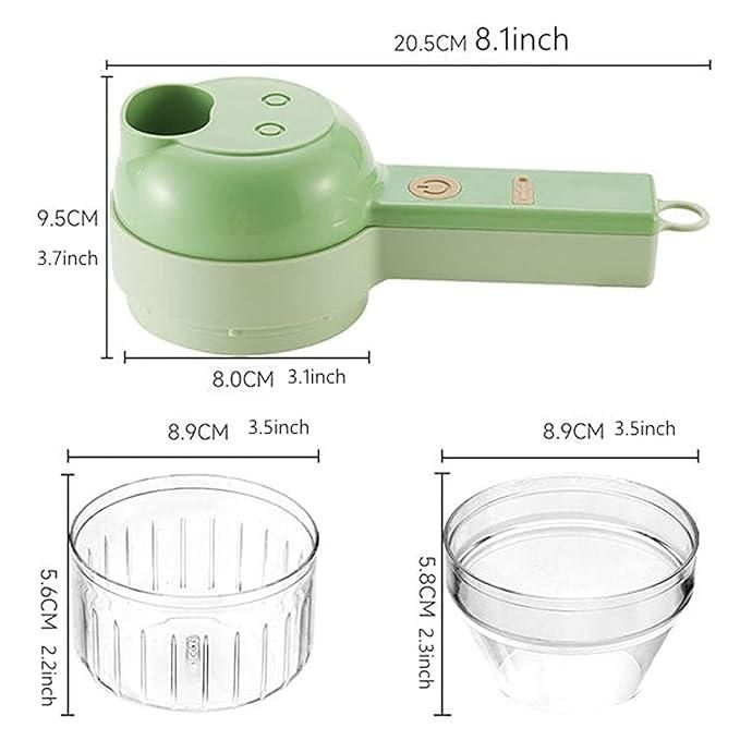 Portable Electric Vegetable Cutter 4-in-1 Set