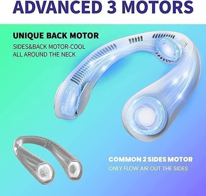 Portable Bladeless Hanging Neck Fan Rechargeable