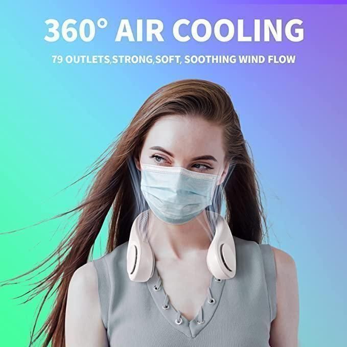 Portable Bladeless Hanging Neck Fan Rechargeable