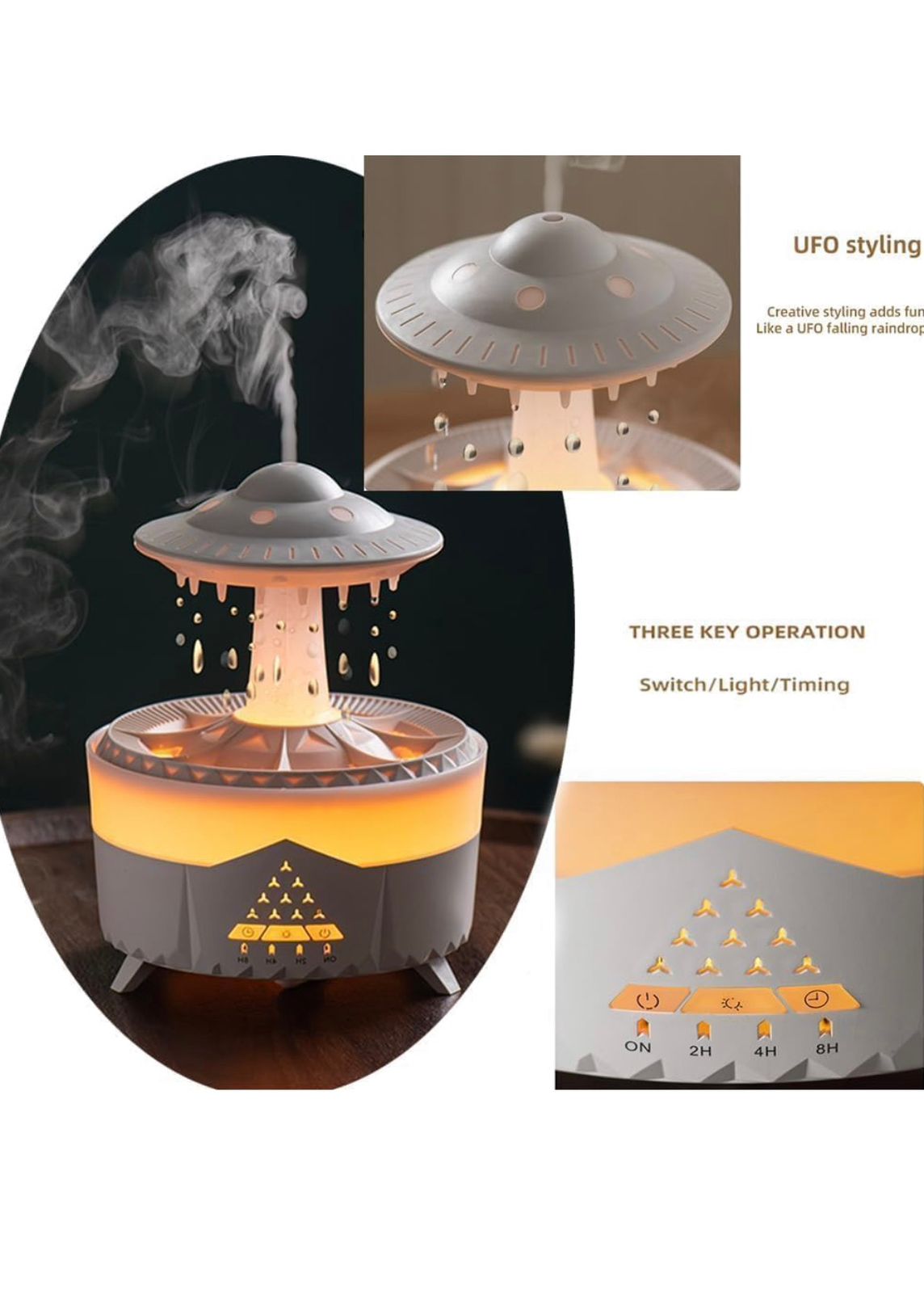 Cloud Raindrop Aromatherapy Humidifier|| Room Freshener Scent for Relaxation