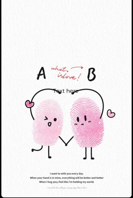 Elegant Thumbprint Frame with Golden Border - "Together Forever"